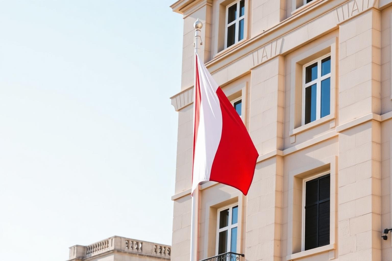 Honningfargede kalksteinsbygg i Valletta med havutsikt — flytting fra Norge til Malta