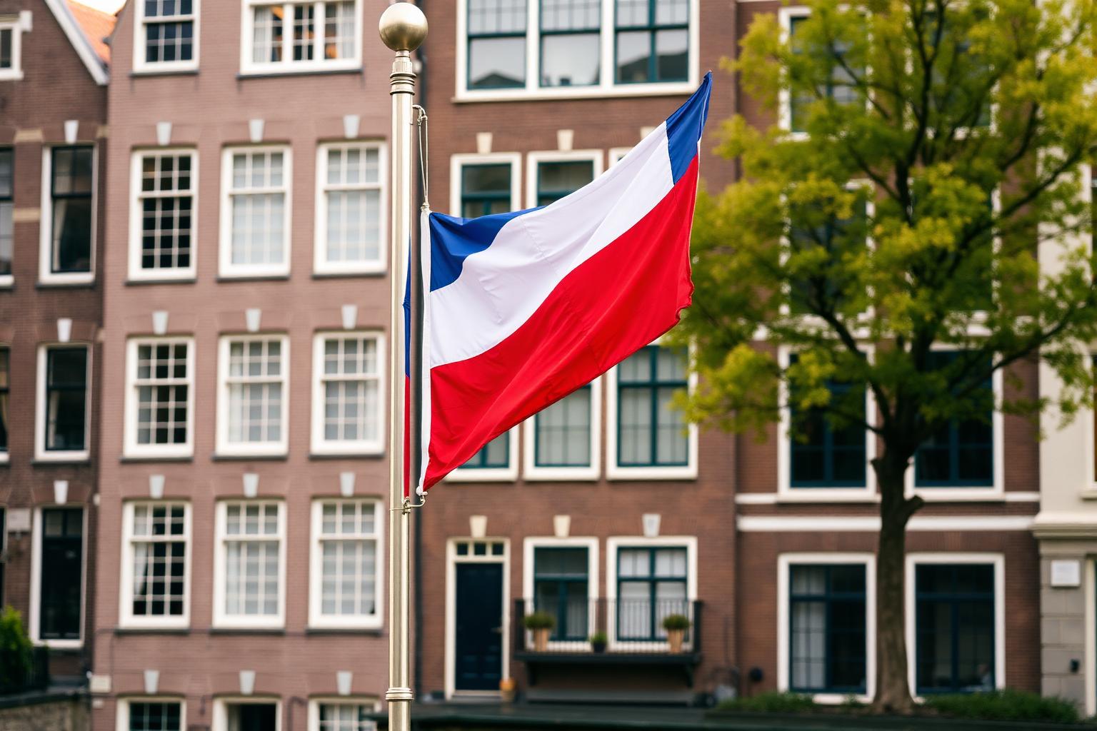 Amsterdams kanalhus med sykler og lyktepost — flytting fra Norge til Nederland