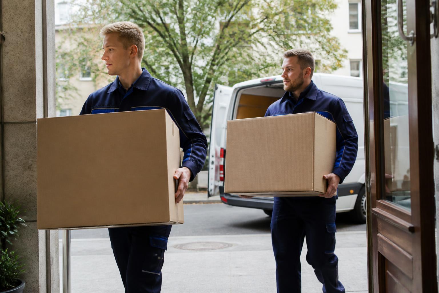 Flyttehjelp priser — flyttemenn laster sofa inn i flyttebil i Oslo